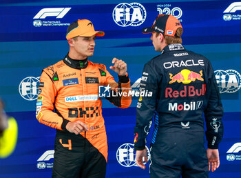 2024-06-22 - NORRIS Lando (gbr), McLaren F1 Team MCL38, portrait and VERSTAPPEN Max (ned), Red Bull Racing RB20, portrait during the Formula 1 Aramco Gran Premio de Espana 2024, 10th round of the 2024 Formula One World Championship from June 21 to 23, 2024 on the Circuit de Barcelona-Catalunya, in Montmeló, Spain - F1 - SPANISH GRAND PRIX 2024 - FORMULA 1 - MOTORS