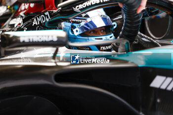 2024-06-22 - RUSSELL George (gbr), Mercedes AMG F1 Team W15, portrait during the Formula 1 Aramco Gran Premio de Espana 2024, 10th round of the 2024 Formula One World Championship from June 21 to 23, 2024 on the Circuit de Barcelona-Catalunya, in Montmeló, Spain - F1 - SPANISH GRAND PRIX 2024 - FORMULA 1 - MOTORS