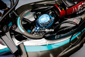 2024-06-22 - RUSSELL George (gbr), Mercedes AMG F1 Team W15, portrait during the Formula 1 Aramco Gran Premio de Espana 2024, 10th round of the 2024 Formula One World Championship from June 21 to 23, 2024 on the Circuit de Barcelona-Catalunya, in Montmeló, Spain - F1 - SPANISH GRAND PRIX 2024 - FORMULA 1 - MOTORS