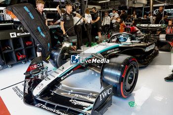 2024-06-22 - RUSSELL George (gbr), Mercedes AMG F1 Team W15, portrait during the Formula 1 Aramco Gran Premio de Espana 2024, 10th round of the 2024 Formula One World Championship from June 21 to 23, 2024 on the Circuit de Barcelona-Catalunya, in Montmeló, Spain - F1 - SPANISH GRAND PRIX 2024 - FORMULA 1 - MOTORS