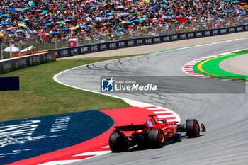 2024-06-22 - 16 LECLERC Charles (mco), Scuderia Ferrari SF-24, action during the Formula 1 Aramco Gran Premio de Espana 2024, 10th round of the 2024 Formula One World Championship from June 21 to 23, 2024 on the Circuit de Barcelona-Catalunya, in Montmeló, Spain - F1 - SPANISH GRAND PRIX 2024 - FORMULA 1 - MOTORS