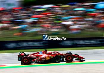 2024-06-22 - 16 LECLERC Charles (mco), Scuderia Ferrari SF-24, action during the Formula 1 Aramco Gran Premio de Espana 2024, 10th round of the 2024 Formula One World Championship from June 21 to 23, 2024 on the Circuit de Barcelona-Catalunya, in Montmeló, Spain - F1 - SPANISH GRAND PRIX 2024 - FORMULA 1 - MOTORS