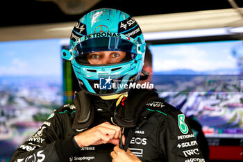 2024-06-22 - RUSSELL George (gbr), Mercedes AMG F1 Team W15, portrait during the Formula 1 Aramco Gran Premio de Espana 2024, 10th round of the 2024 Formula One World Championship from June 21 to 23, 2024 on the Circuit de Barcelona-Catalunya, in Montmeló, Spain - F1 - SPANISH GRAND PRIX 2024 - FORMULA 1 - MOTORS