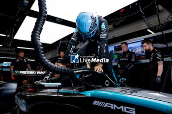 2024-06-22 - RUSSELL George (gbr), Mercedes AMG F1 Team W15, portrait during the Formula 1 Aramco Gran Premio de Espana 2024, 10th round of the 2024 Formula One World Championship from June 21 to 23, 2024 on the Circuit de Barcelona-Catalunya, in Montmeló, Spain - F1 - SPANISH GRAND PRIX 2024 - FORMULA 1 - MOTORS