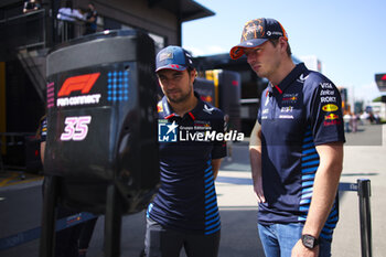 2024-06-22 - PEREZ Sergio (mex), Red Bull Racing RB20, portrait and VERSTAPPEN Max (ned), Red Bull Racing RB20, portrait during the Formula 1 Aramco Gran Premio de Espana 2024, 10th round of the 2024 Formula One World Championship from June 21 to 23, 2024 on the Circuit de Barcelona-Catalunya, in Montmeló, Spain - F1 - SPANISH GRAND PRIX 2024 - FORMULA 1 - MOTORS