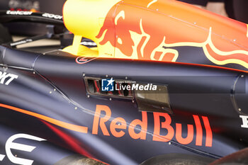 2024-06-28 - Red Bull Racing RB20, mechanical detail engine, moteur cover during the Formula 1 Qatar Airways Austrian Grand Prix 2024, 11th round of the 2024 Formula One World Championship from June 28 to 30, 2024 on the Red Bull Ring, in Spielberg, Austria - F1 - AUSTRIAN GRAND PRIX 2024 - FORMULA 1 - MOTORS