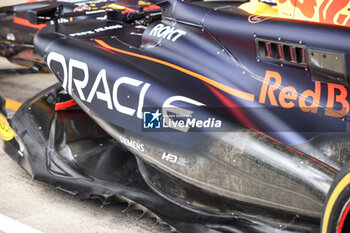 2024-06-28 - Red Bull Racing RB20, mechanical detail sidepod aerodynamism, aerodynamic, aerodynamics during the Formula 1 Qatar Airways Austrian Grand Prix 2024, 11th round of the 2024 Formula One World Championship from June 28 to 30, 2024 on the Red Bull Ring, in Spielberg, Austria - F1 - AUSTRIAN GRAND PRIX 2024 - FORMULA 1 - MOTORS