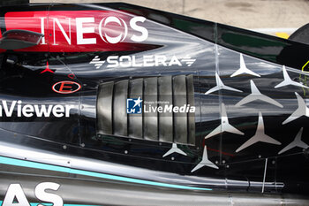 2024-06-28 - Mercedes AMG F1 Team W15, mechanical detail engine, moteur cover during the Formula 1 Qatar Airways Austrian Grand Prix 2024, 11th round of the 2024 Formula One World Championship from June 28 to 30, 2024 on the Red Bull Ring, in Spielberg, Austria - F1 - AUSTRIAN GRAND PRIX 2024 - FORMULA 1 - MOTORS