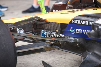 2024-06-28 - McLaren F1 Team MCL38, mechanical detail front suspension during the Formula 1 Qatar Airways Austrian Grand Prix 2024, 11th round of the 2024 Formula One World Championship from June 28 to 30, 2024 on the Red Bull Ring, in Spielberg, Austria - F1 - AUSTRIAN GRAND PRIX 2024 - FORMULA 1 - MOTORS