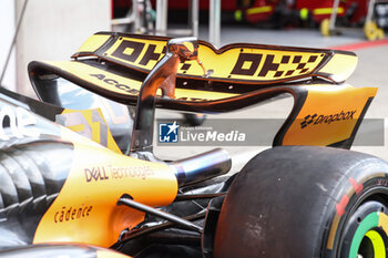 2024-06-28 - McLaren F1 Team MCL38, mechanical detail rear wing aerodynamism, aerodynamic, aerodynamics during the Formula 1 Qatar Airways Austrian Grand Prix 2024, 11th round of the 2024 Formula One World Championship from June 28 to 30, 2024 on the Red Bull Ring, in Spielberg, Austria - F1 - AUSTRIAN GRAND PRIX 2024 - FORMULA 1 - MOTORS