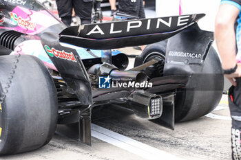 2024-06-28 - Alpine F1 Team A524, mechanical detail rear wing diffuser aerodynamism, aerodynamic, aerodynamics during the Formula 1 Qatar Airways Austrian Grand Prix 2024, 11th round of the 2024 Formula One World Championship from June 28 to 30, 2024 on the Red Bull Ring, in Spielberg, Austria - F1 - AUSTRIAN GRAND PRIX 2024 - FORMULA 1 - MOTORS