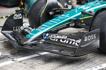 2024-06-28 - Aston Martin F1 Team AMR23, mechanical detail front wing aerodynamism, aerodynamic, aerodynamics during the Formula 1 Qatar Airways Austrian Grand Prix 2024, 11th round of the 2024 Formula One World Championship from June 28 to 30, 2024 on the Red Bull Ring, in Spielberg, Austria - F1 - AUSTRIAN GRAND PRIX 2024 - FORMULA 1 - MOTORS