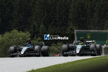 2024-06-28 - 44 HAMILTON Lewis (gbr), Mercedes AMG F1 Team W15, action and 63 RUSSELL George (gbr), Mercedes AMG F1 Team W15, action during the Formula 1 Qatar Airways Austrian Grand Prix 2024, 11th round of the 2024 Formula One World Championship from June 28 to 30, 2024 on the Red Bull Ring, in Spielberg, Austria - F1 - AUSTRIAN GRAND PRIX 2024 - FORMULA 1 - MOTORS