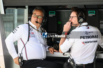 2024-06-28 - ALLISON James (gbr), Technical Director of Mercedes AMG F1 Team, portrait LAGRUE Gwen (fra), Driver Development Advisor for Mercedes AMG F1 Team, portrait during the Formula 1 Qatar Airways Austrian Grand Prix 2024, 11th round of the 2024 Formula One World Championship from June 28 to 30, 2024 on the Red Bull Ring, in Spielberg, Austria - F1 - AUSTRIAN GRAND PRIX 2024 - FORMULA 1 - MOTORS