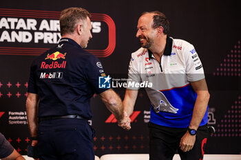 2024-06-28 - HORNER Christian (gbr), Team Principal of Red Bull Racing, portrait BAYER Peter, CEO of Visa Cash App RB F1 Team, portrait press conference during the Formula 1 Qatar Airways Austrian Grand Prix 2024, 11th round of the 2024 Formula One World Championship from June 28 to 30, 2024 on the Red Bull Ring, in Spielberg, Austria - F1 - AUSTRIAN GRAND PRIX 2024 - FORMULA 1 - MOTORS