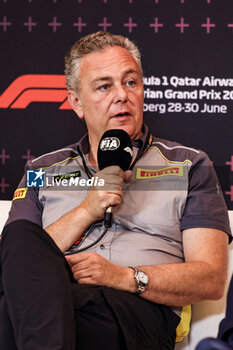 2024-06-28 - ISOLA Mario (ita), Motorsport Racing Manager of Pirelli, portrait press conference during the Formula 1 Qatar Airways Austrian Grand Prix 2024, 11th round of the 2024 Formula One World Championship from June 28 to 30, 2024 on the Red Bull Ring, in Spielberg, Austria - F1 - AUSTRIAN GRAND PRIX 2024 - FORMULA 1 - MOTORS