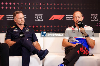 2024-06-28 - BAYER Peter, CEO of Visa Cash App RB F1 Team, portrait HORNER Christian (gbr), Team Principal of Red Bull Racing, portrait press conference during the Formula 1 Qatar Airways Austrian Grand Prix 2024, 11th round of the 2024 Formula One World Championship from June 28 to 30, 2024 on the Red Bull Ring, in Spielberg, Austria - F1 - AUSTRIAN GRAND PRIX 2024 - FORMULA 1 - MOTORS