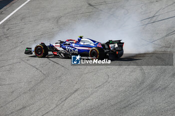 2024-06-28 - 22 TSUNODA Yuki (jap), Visa Cash App RB F1 Team VCARB 01, action crash, accident, during the Formula 1 Qatar Airways Austrian Grand Prix 2024, 11th round of the 2024 Formula One World Championship from June 28 to 30, 2024 on the Red Bull Ring, in Spielberg, Austria - F1 - AUSTRIAN GRAND PRIX 2024 - FORMULA 1 - MOTORS