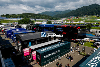 2024-06-28 - Paddock of Red Bull Ring motorhome during the Formula 1 Qatar Airways Austrian Grand Prix 2024, 11th round of the 2024 Formula One World Championship from June 28 to 30, 2024 on the Red Bull Ring, in Spielberg, Austria - F1 - AUSTRIAN GRAND PRIX 2024 - FORMULA 1 - MOTORS