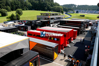 2024-06-28 - Paddock of Red Bull Ring motorhome during the Formula 1 Qatar Airways Austrian Grand Prix 2024, 11th round of the 2024 Formula One World Championship from June 28 to 30, 2024 on the Red Bull Ring, in Spielberg, Austria - F1 - AUSTRIAN GRAND PRIX 2024 - FORMULA 1 - MOTORS