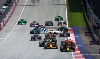 2024-06-29 - 01 VERSTAPPEN Max (nld), Red Bull Racing RB20, action, start of the race, depart, of the Sprint Race during the Formula 1 Qatar Airways Austrian Grand Prix 2024, 11th round of the 2024 Formula One World Championship from June 28 to 30, 2024 on the Red Bull Ring, in Spielberg, Austria - F1 - AUSTRIAN GRAND PRIX 2024 - FORMULA 1 - MOTORS