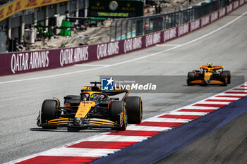 2024-06-29 - 81 PIASTRI Oscar (aus), McLaren F1 Team MCL38, action 04 NORRIS Lando (gbr), McLaren F1 Team MCL38, action during the Formula 1 Qatar Airways Austrian Grand Prix 2024, 11th round of the 2024 Formula One World Championship from June 28 to 30, 2024 on the Red Bull Ring, in Spielberg, Austria - F1 - AUSTRIAN GRAND PRIX 2024 - FORMULA 1 - MOTORS