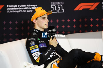 2024-06-29 - PIASTRI Oscar (aus), McLaren F1 Team MCL38, portrait press conference during the Formula 1 Qatar Airways Austrian Grand Prix 2024, 11th round of the 2024 Formula One World Championship from June 28 to 30, 2024 on the Red Bull Ring, in Spielberg, Austria - F1 - AUSTRIAN GRAND PRIX 2024 - FORMULA 1 - MOTORS