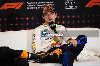 2024-06-29 - VERSTAPPEN Max (ned), Red Bull Racing RB20, portrait press conference during the Formula 1 Qatar Airways Austrian Grand Prix 2024, 11th round of the 2024 Formula One World Championship from June 28 to 30, 2024 on the Red Bull Ring, in Spielberg, Austria - F1 - AUSTRIAN GRAND PRIX 2024 - FORMULA 1 - MOTORS