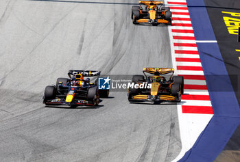 2024-06-29 - 01 VERSTAPPEN Max (nld), Red Bull Racing RB20, action 04 NORRIS Lando (gbr), McLaren F1 Team MCL38, action 81 PIASTRI Oscar (aus), McLaren F1 Team MCL38, action during the Formula 1 Qatar Airways Austrian Grand Prix 2024, 11th round of the 2024 Formula One World Championship from June 28 to 30, 2024 on the Red Bull Ring, in Spielberg, Austria - F1 - AUSTRIAN GRAND PRIX 2024 - FORMULA 1 - MOTORS