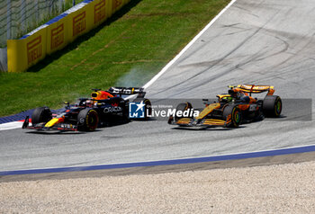 2024-06-29 - 01 VERSTAPPEN Max (nld), Red Bull Racing RB20, action 04 NORRIS Lando (gbr), McLaren F1 Team MCL38, action during the Formula 1 Qatar Airways Austrian Grand Prix 2024, 11th round of the 2024 Formula One World Championship from June 28 to 30, 2024 on the Red Bull Ring, in Spielberg, Austria - F1 - AUSTRIAN GRAND PRIX 2024 - FORMULA 1 - MOTORS