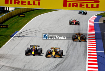 2024-06-29 - 01 VERSTAPPEN Max (nld), Red Bull Racing RB20, action 04 NORRIS Lando (gbr), McLaren F1 Team MCL38, action 81 PIASTRI Oscar (aus), McLaren F1 Team MCL38, action during the Formula 1 Qatar Airways Austrian Grand Prix 2024, 11th round of the 2024 Formula One World Championship from June 28 to 30, 2024 on the Red Bull Ring, in Spielberg, Austria - F1 - AUSTRIAN GRAND PRIX 2024 - FORMULA 1 - MOTORS