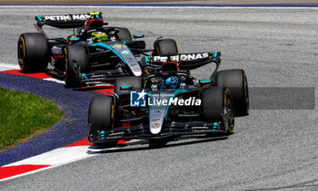 2024-06-29 - 63 RUSSELL George (gbr), Mercedes AMG F1 Team W15, action 44 HAMILTON Lewis (gbr), Mercedes AMG F1 Team W15, action during the Formula 1 Qatar Airways Austrian Grand Prix 2024, 11th round of the 2024 Formula One World Championship from June 28 to 30, 2024 on the Red Bull Ring, in Spielberg, Austria - F1 - AUSTRIAN GRAND PRIX 2024 - FORMULA 1 - MOTORS