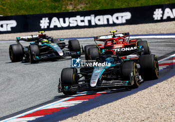 2024-06-29 - 63 RUSSELL George (gbr), Mercedes AMG F1 Team W15, action 55 SAINZ Carlos (spa), Scuderia Ferrari SF-24, action 44 HAMILTON Lewis (gbr), Mercedes AMG F1 Team W15, action during the Formula 1 Qatar Airways Austrian Grand Prix 2024, 11th round of the 2024 Formula One World Championship from June 28 to 30, 2024 on the Red Bull Ring, in Spielberg, Austria - F1 - AUSTRIAN GRAND PRIX 2024 - FORMULA 1 - MOTORS