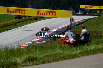 2024-06-29 - 04 NORRIS Lando (gbr), McLaren F1 Team MCL38, action 81 PIASTRI Oscar (aus), McLaren F1 Team MCL38, action during the Formula 1 Qatar Airways Austrian Grand Prix 2024, 11th round of the 2024 Formula One World Championship from June 28 to 30, 2024 on the Red Bull Ring, in Spielberg, Austria - F1 - AUSTRIAN GRAND PRIX 2024 - FORMULA 1 - MOTORS