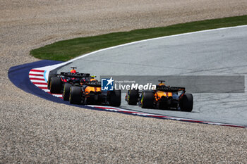 2024-06-29 - 01 VERSTAPPEN Max (nld), Red Bull Racing RB20, 04 NORRIS Lando (gbr), McLaren F1 Team MCL38, 81 PIASTRI Oscar (aus), McLaren F1 Team MCL38, action during the Formula 1 Qatar Airways Austrian Grand Prix 2024, 11th round of the 2024 Formula One World Championship from June 28 to 30, 2024 on the Red Bull Ring, in Spielberg, Austria - F1 - AUSTRIAN GRAND PRIX 2024 - FORMULA 1 - MOTORS