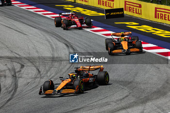 2024-06-29 - 81 PIASTRI Oscar (aus), McLaren F1 Team MCL38, 04 NORRIS Lando (gbr), McLaren F1 Team MCL38, action during the Formula 1 Qatar Airways Austrian Grand Prix 2024, 11th round of the 2024 Formula One World Championship from June 28 to 30, 2024 on the Red Bull Ring, in Spielberg, Austria - F1 - AUSTRIAN GRAND PRIX 2024 - FORMULA 1 - MOTORS