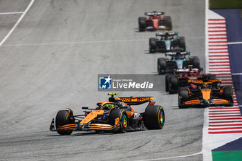 2024-06-29 - 04 NORRIS Lando (gbr), McLaren F1 Team MCL38, action during the Formula 1 Qatar Airways Austrian Grand Prix 2024, 11th round of the 2024 Formula One World Championship from June 28 to 30, 2024 on the Red Bull Ring, in Spielberg, Austria - F1 - AUSTRIAN GRAND PRIX 2024 - FORMULA 1 - MOTORS