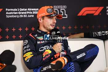 2024-06-29 - VERSTAPPEN Max (ned), Red Bull Racing RB20, portrait press conference during the Formula 1 Qatar Airways Austrian Grand Prix 2024, 11th round of the 2024 Formula One World Championship from June 28 to 30, 2024 on the Red Bull Ring, in Spielberg, Austria - F1 - AUSTRIAN GRAND PRIX 2024 - FORMULA 1 - MOTORS