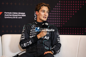 2024-06-29 - RUSSELL George (gbr), Mercedes AMG F1 Team W15, portrait press conference during the Formula 1 Qatar Airways Austrian Grand Prix 2024, 11th round of the 2024 Formula One World Championship from June 28 to 30, 2024 on the Red Bull Ring, in Spielberg, Austria - F1 - AUSTRIAN GRAND PRIX 2024 - FORMULA 1 - MOTORS