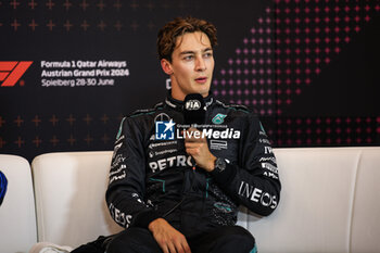 2024-06-29 - RUSSELL George (gbr), Mercedes AMG F1 Team W15, portrait press conference during the Formula 1 Qatar Airways Austrian Grand Prix 2024, 11th round of the 2024 Formula One World Championship from June 28 to 30, 2024 on the Red Bull Ring, in Spielberg, Austria - F1 - AUSTRIAN GRAND PRIX 2024 - FORMULA 1 - MOTORS