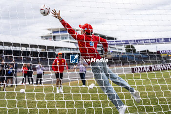 2024-07-05 - Charles Leclerc (MON) Carlos Sainz Jr. (ESP) - Scuderia Ferrari - Ferrari SF-24 - Ferrari playing football on day 1, thursday july 4, 2024 of the formula 1 qatar airways british grand prix 2024, scheduled to take place at the silverstone circuit from july 5 to july 7, 2024 - FORMULA 1 - QATAR AIRWAYS BRITISHGRAND PRIX 2024 - PRACTICE - FORMULA 1 - MOTORS