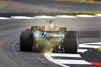 2024-07-05 - George Russell (GBR) - Mercedes-AMG PETRONAS F1 Team - Mercedes W15 - Mercedes E Performance during Free Practice on day 2, friday july 5, 2024 of the formula 1 qatar airways british grand prix 2024, scheduled to take place at the silverstone circuit from july 5 to july 7, 2024 - FORMULA 1 - QATAR AIRWAYS BRITISHGRAND PRIX 2024 - PRACTICE - FORMULA 1 - MOTORS