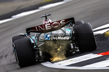 2024-07-05 - George Russell (GBR) - Mercedes-AMG PETRONAS F1 Team - Mercedes W15 - Mercedes E Performance during Free Practice on day 2, friday july 5, 2024 of the formula 1 qatar airways british grand prix 2024, scheduled to take place at the silverstone circuit from july 5 to july 7, 2024 - FORMULA 1 - QATAR AIRWAYS BRITISHGRAND PRIX 2024 - PRACTICE - FORMULA 1 - MOTORS