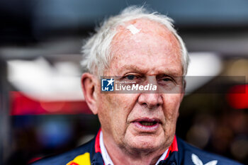 2024-07-06 - Helmut Marko (AUT Oracle Red Bull Racing consultant during Free Practice 3 on day 3, saturday july 6, 2024 of the formula 1 qatar airways british grand prix 2024, scheduled to take place at the silverstone circuit from july 5 to july 7, 2024 - FORMULA 1 - QATAR AIRWAYS BRITISHGRAND PRIX 2024 - PRACTICE AND QUALIFY - FORMULA 1 - MOTORS