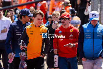 2024-07-07 - Driver Parade Fernando Alonso (ESP) - Aston Martin Aramco F1 Team - Aston Martin AMR24 - Mercede Oscar Piastri (AUS) - McLaren Formula 1 Team - McLaren MCL38 - Mercedes
 Charles Leclerc (MON) - Scuderia Ferrari - Ferrari SF-24 - Ferrari

 during Race Day, on day 4, sunday july 7, 2024 of the formula 1 qatar airways british grand prix 2024, scheduled to take place at the silverstone circuit from july 5 to july 7, 2024 - FORMULA 1 - QATAR AIRWAYS BRITISHGRAND PRIX 2024 - RACE - FORMULA 1 - MOTORS