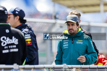 2024-07-07 - Fernando Alonso (ESP) - Aston Martin Aramco F1 Team - Aston Martin AMR24 - Mercedes during Race Day, on day 4, sunday july 7, 2024 of the formula 1 qatar airways british grand prix 2024, scheduled to take place at the silverstone circuit from july 5 to july 7, 2024 - FORMULA 1 - QATAR AIRWAYS BRITISHGRAND PRIX 2024 - RACE - FORMULA 1 - MOTORS