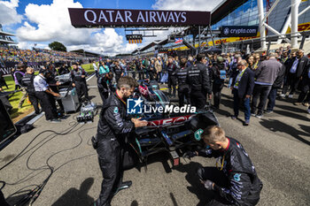 2024-07-07 - George Russell (GBR) - Mercedes-AMG PETRONAS F1 Team - Mercedes W15 - Mercedes E Performance during the Race on day 4, Sunday july 7, 2024 of the formula 1 qatar airways british grand prix 2024, scheduled to take place at the silverstone circuit from july 5 to july 7, 2024 - FORMULA 1 - QATAR AIRWAYS BRITISHGRAND PRIX 2024 - RACE - FORMULA 1 - MOTORS