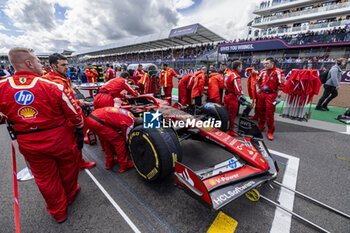 2024-07-07 - Scuderia Ferrari team during the Race on day 4, Sunday july 7, 2024 of the formula 1 qatar airways british grand prix 2024, scheduled to take place at the silverstone circuit from july 5 to july 7, 2024 - FORMULA 1 - QATAR AIRWAYS BRITISHGRAND PRIX 2024 - RACE - FORMULA 1 - MOTORS