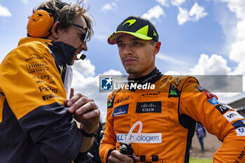 2024-07-07 - Lando Norris (GBR) - McLaren Formula 1 Team - McLaren MCL38 - Mercedes during the Race on day 4, Sunday july 7, 2024 of the formula 1 qatar airways british grand prix 2024, scheduled to take place at the silverstone circuit from july 5 to july 7, 2024 - FORMULA 1 - QATAR AIRWAYS BRITISHGRAND PRIX 2024 - RACE - FORMULA 1 - MOTORS