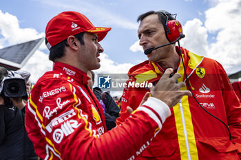 2024-07-07 - Carlos Sainz Jr. (ESP) - Scuderia Ferrari - Ferrari SF-24 - Ferrari during the Race on day 4, Sunday july 7, 2024 of the formula 1 qatar airways british grand prix 2024, scheduled to take place at the silverstone circuit from july 5 to july 7, 2024 - FORMULA 1 - QATAR AIRWAYS BRITISHGRAND PRIX 2024 - RACE - FORMULA 1 - MOTORS